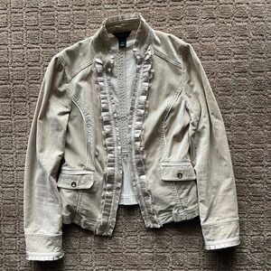 White House Black Market Lightweight Velvet Jacket